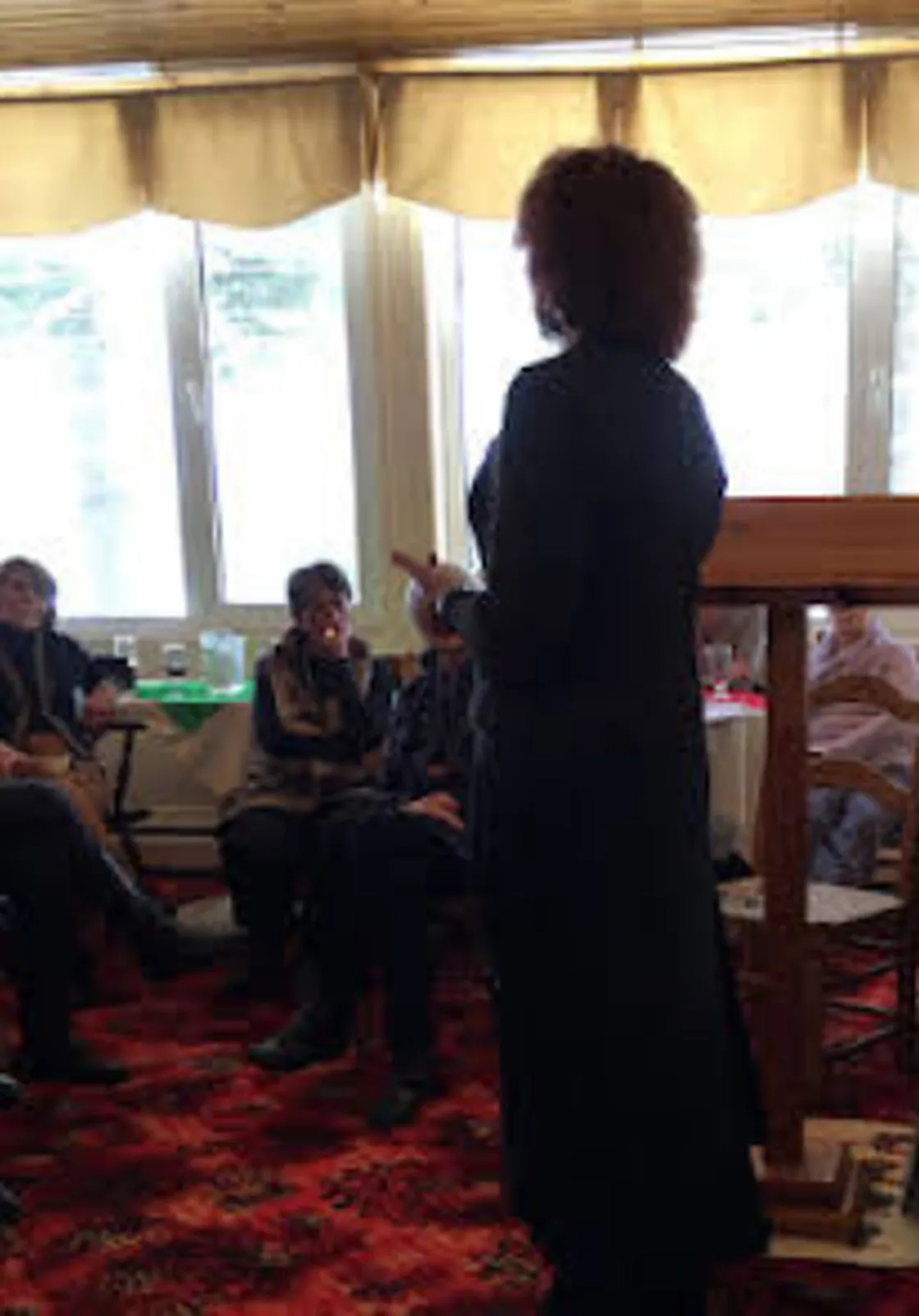 Jeannette de Beauvoir speaking at a community event.